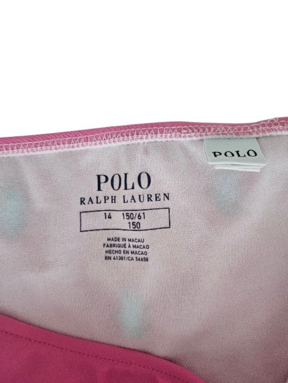 Ralph Lauren Hot Pink Bikini Bottoms with Blue Pony Embroidery - Picture 3 of 4